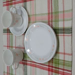 vintage Peach garland Corelle by Corning dinnerware